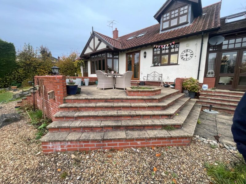 old patio to be removed by lees-builders construction