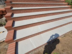 new brickwork steps by lees builders somerset