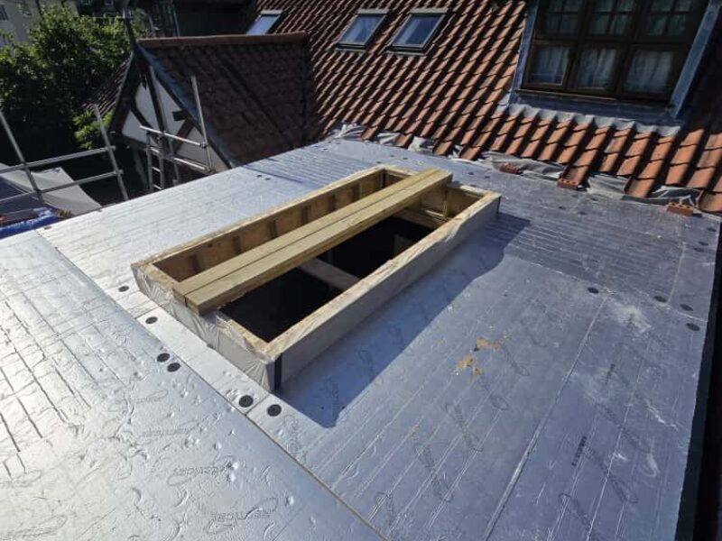 new home extension flat roof