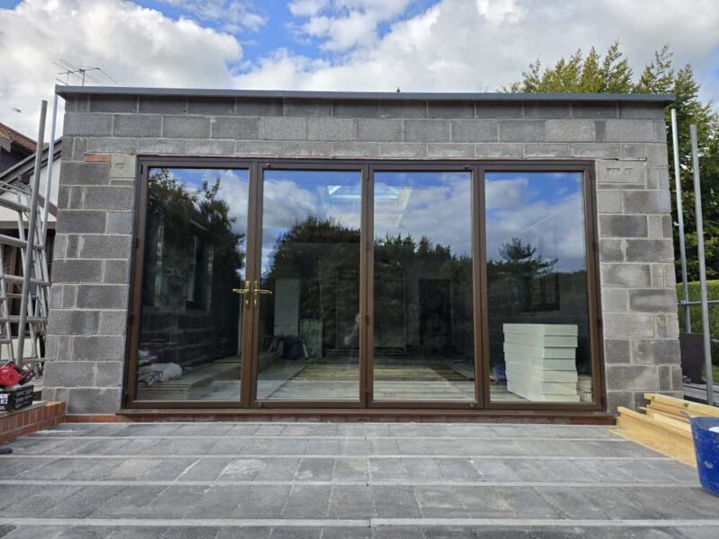 new home extension souble glazing patio doors