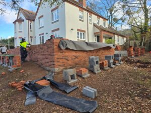 Terraced Garden Brickwork and Steps