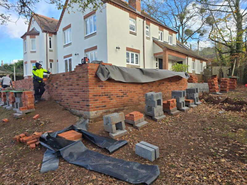 Terraced Garden Brickwork and Steps