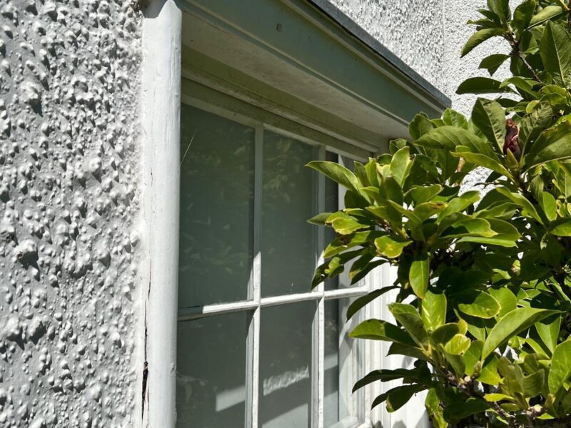 deteriated wooden sill frame